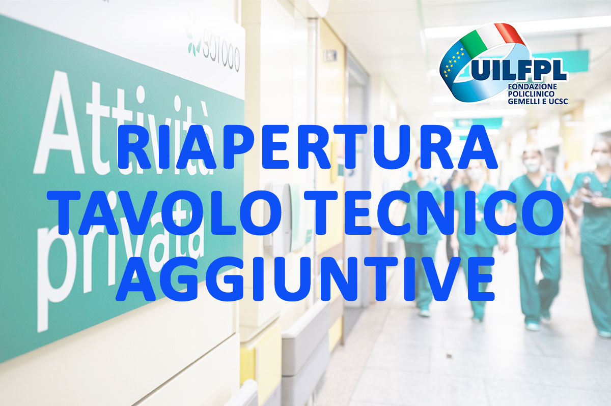 APERTURA TAVOLO TECNICO AGGIUNTIVE
